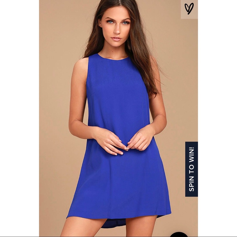 Lulus Sassy Sweetheart Royal Blue Shift Dress